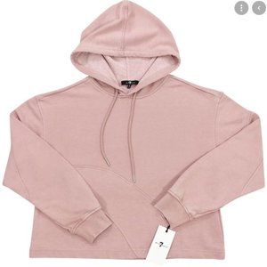 NWT 7 for all Mankind blush cropped hoodie